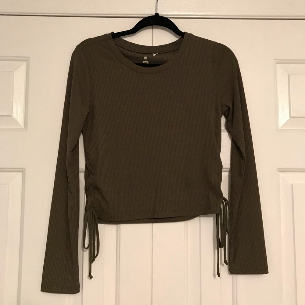 PacSun olive green long sleeve shirt